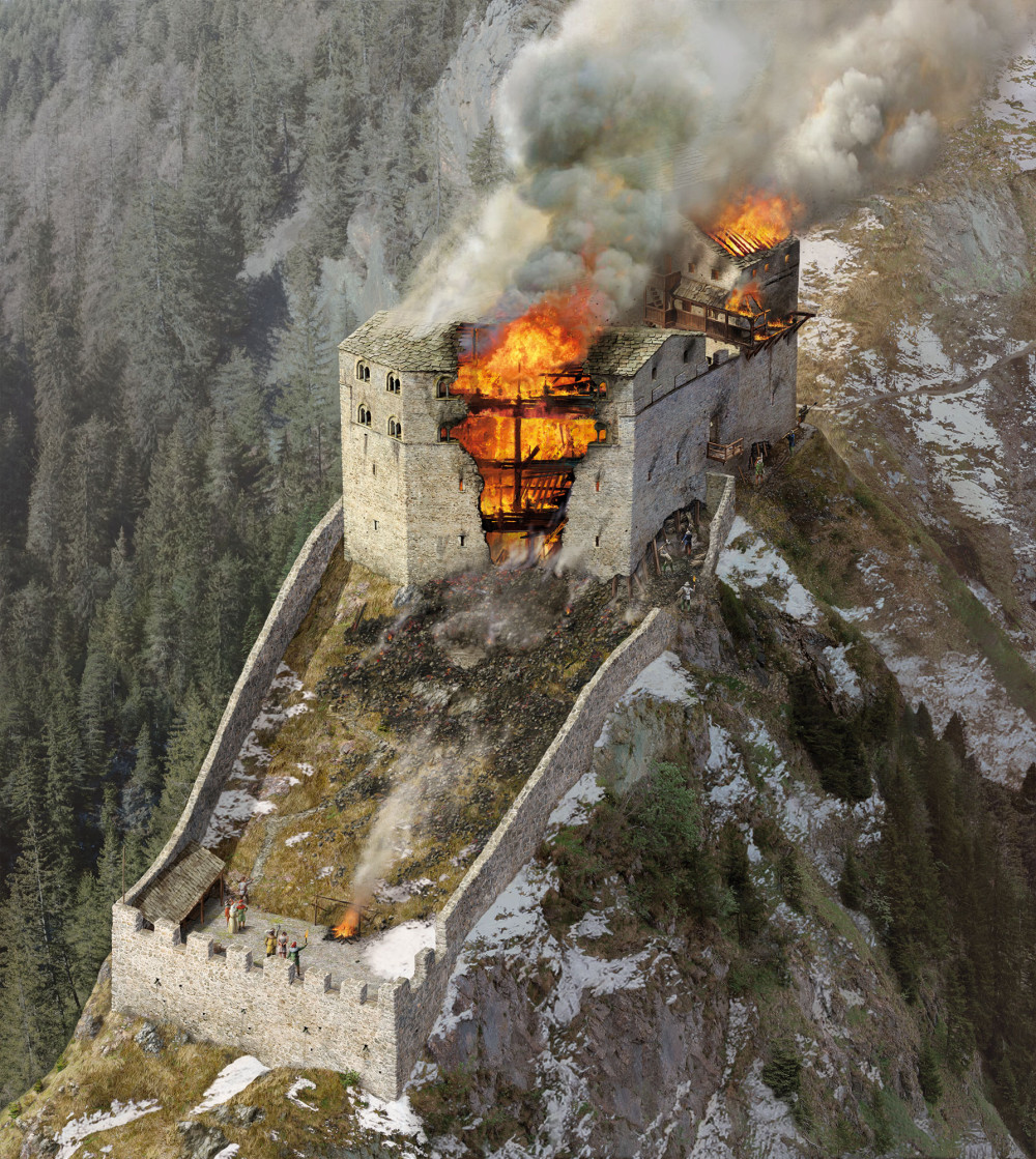 Burganlage Belfort, Zerstörung am 14. März 1499