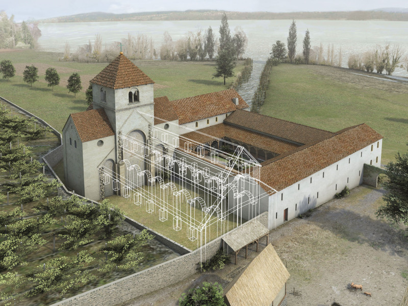 Cluniazenserpriorat auf der St. Petersinsel im Bielersee - geplantes Kirchenschiff